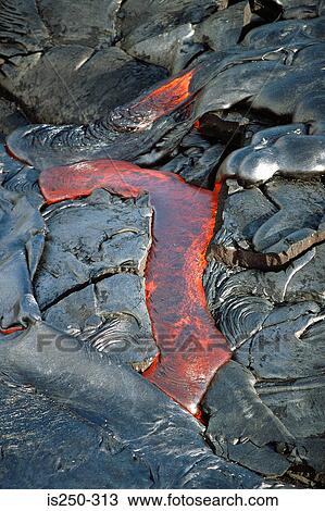 Stock Image - Molten lava. Fotosearch