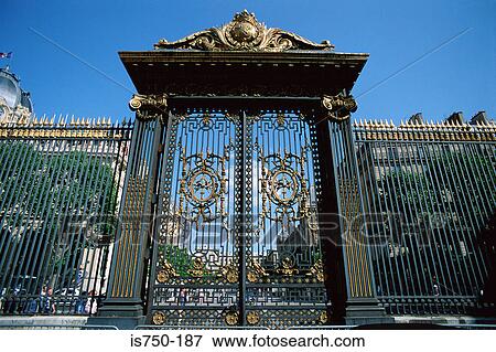 Stock Photo - Ornate gates in Paris France. Fotosearch