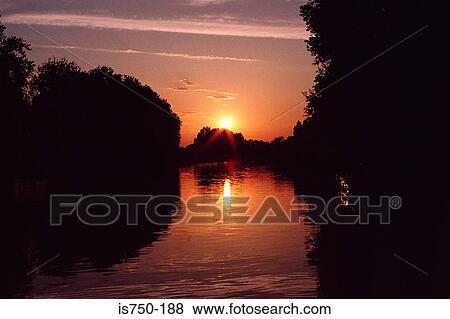 Sunset on Thames at Datchet View Large Photo Image Stock Photo - Sunset on Thames at Datchet. Fotosearch