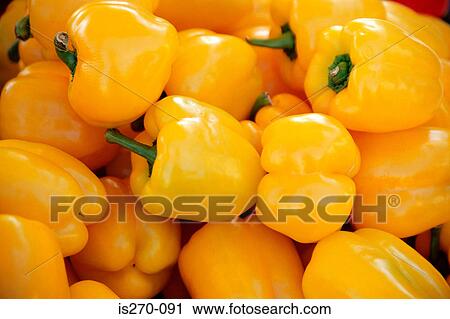Stock Image - Yellow peppers. Fotosearch