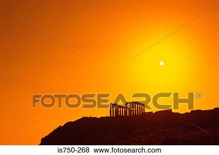 Stock Photo - Temple of poseidon. Fotosearch