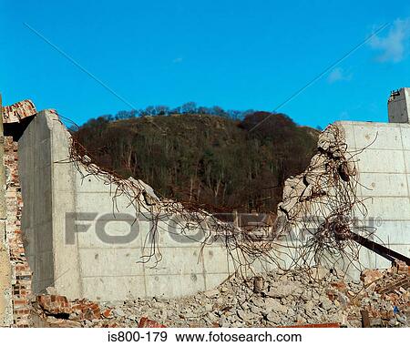 Damaged wall View Large Photo Image Stock Photo - Damaged wall. Fotosearch