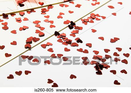 Heart shaped confetti View Large Photo Image Stock Photography - Heart shaped confetti. Fotosearch