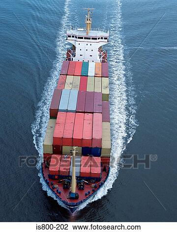 Stock Image - Large cargo ship. Fotosearch