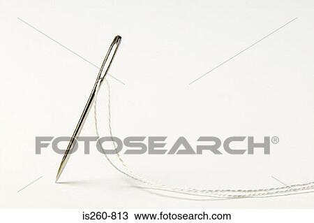 Stock Image - Needle and thread. Fotosearch