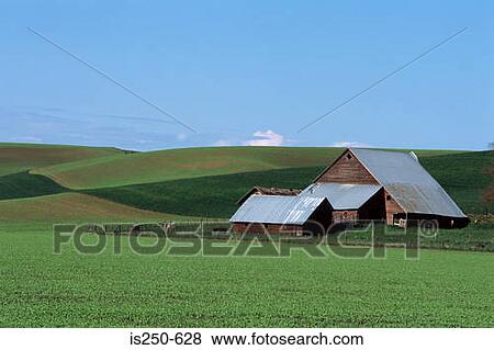 Barn on arable farm View Large Photo Image Stock Photo - Barn on arable farm. Fotosearch