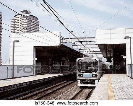 Subway train at station View Large Photo Image Stock Photo - Subway train at station. Fotosearch