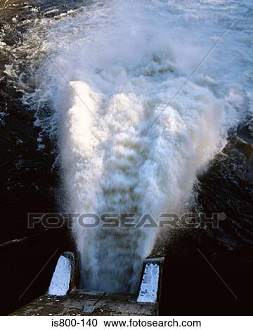 Stock Image - Large dam. Fotosearch