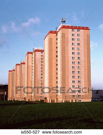 Stock Photo - Row of apartment buildings. Fotosearch