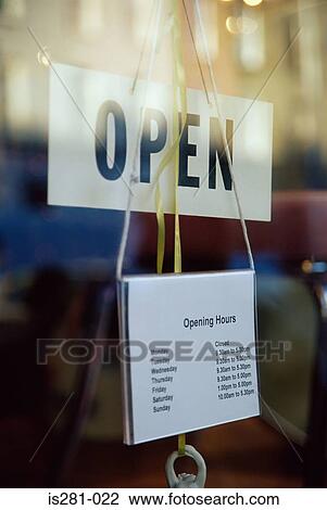 Open sign in shop window View Large Photo Image Stock Image - Open sign in shop window. Fotosearch