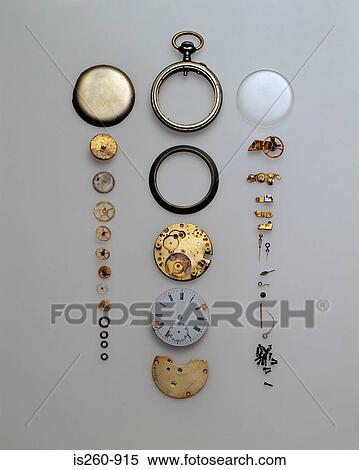 Parts of a pocket watch View Large Photo Image Stock Photography - Parts of a pocket watch . Fotosearch