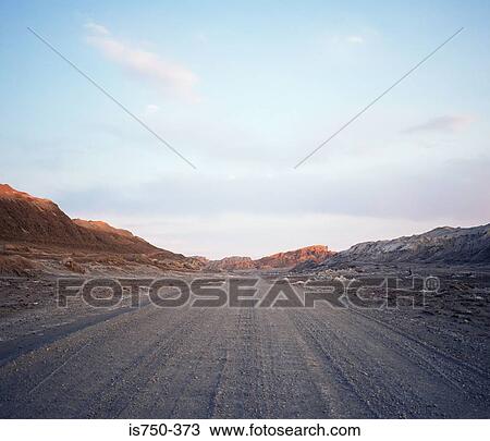 Stock Image - Road from Valle de la Luna Atacama Desert. Fotosearch