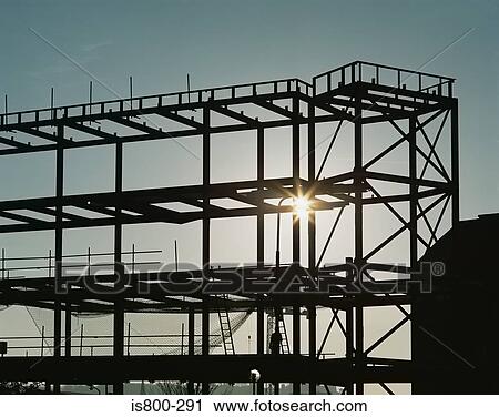 Stock Image - Silhouette of steel framework. Fotosearch