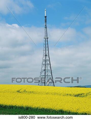 Television tower in a field View Large Photo Image Stock Image - Television tower in a field. Fotosearch