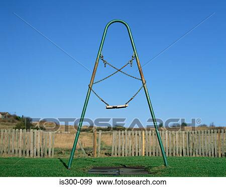 A broken swing View Large Photo Image Stock Photo - A broken swing. Fotosearch