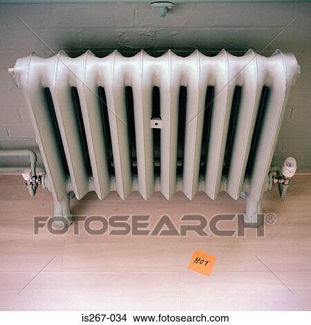 Picture - Adhesive note near radiator. Fotosearch