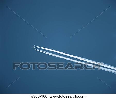 An aeroplane with vapour trail View Large Photo Image Stock Image - An aeroplane with vapour trail. Fotosearch