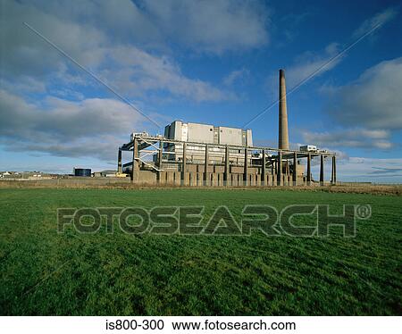 Stock Image - Coal fired power station. Fotosearch
