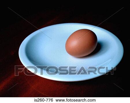 Egg on dinner plate View Large Photo Image Stock Photograph - Egg on dinner plate. Fotosearch
