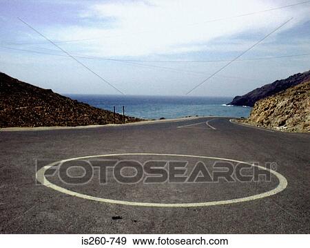 Stock Photo - Empty road near sea. Fotosearch