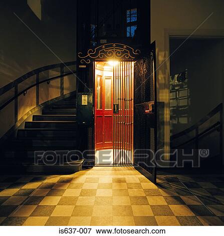 Entrance to an elevator View Large Photo Image Stock Photo - Entrance to an elevator . Fotosearch