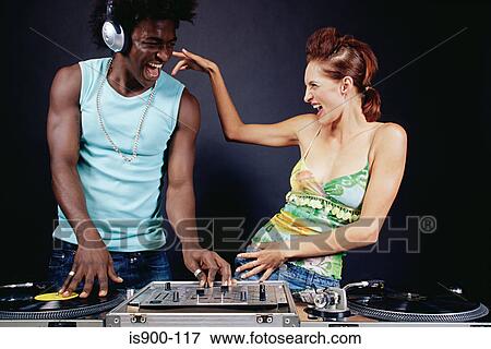 Friends DJing View Large Photo Image Stock Photo - Friends DJing. Fotosearch