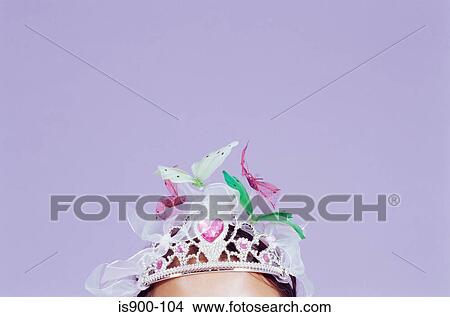 Picture - Girl wearing a decorated tiara. Fotosearch