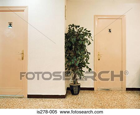 Ladies and mens restrooms View Large Photo Image Stock Photography - Ladies and mens restrooms. Fotosearch