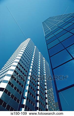 Looking up at Montreal skyscrapers View Large Photo Image Stock Photo - Looking up at Montreal skyscrapers. Fotosearch
