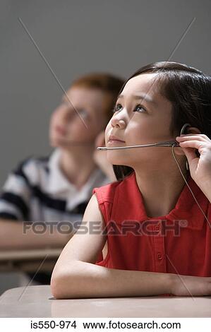 School children wearing headsets View Large Photo Image Picture - School children wearing headsets. Fotosearch