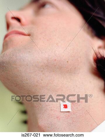 Square blood stain on neck View Large Photo Image Stock Image - Square blood stain on neck. Fotosearch