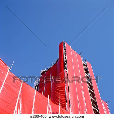 Tarpaulin on construction site View Large Photo Image Stock Image - Tarpaulin on construction site. Fotosearch