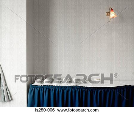 Stock Photograph - Teacups on a table . Fotosearch