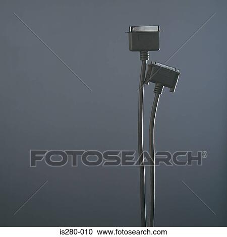 Two computer cables View Large Photo Image Stock Image - Two computer cables. Fotosearch