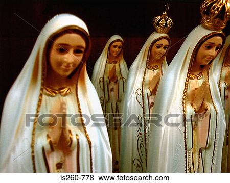 Stock Photo - Virgin mary figurines. Fotosearch