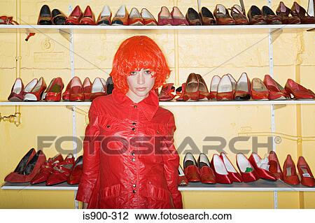 Woman wearing a red wig View Large Photo Image Stock Image - Woman wearing a red wig. Fotosearch