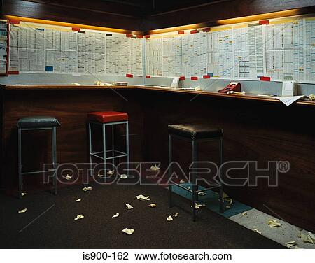 Stock Image - Empty betting shop. Fotosearch