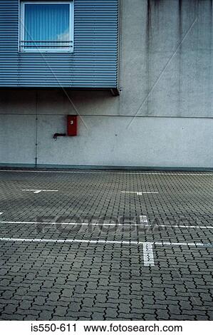 Stock Image - Empty parking lot. Fotosearch