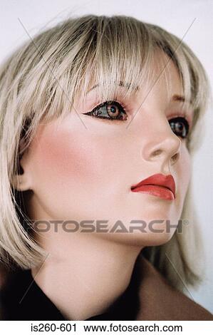 Stock Image - Female mannequin face. Fotosearch