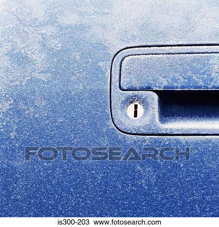 Frost on a car door View Large Photo Image Stock Image - Frost on a car door. Fotosearch