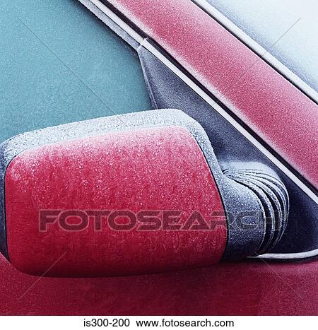 Stock Image - Frost on a car. Fotosearch
