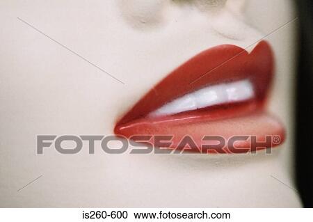Stock Image - Mannequin's lips. Fotosearch
