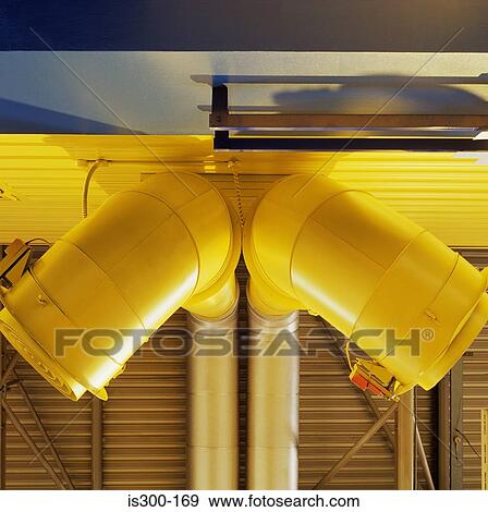 Stock Photo - Yellow extractor fan. Fotosearch