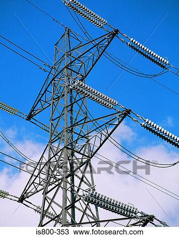 Stock Image - Electricity pylon. Fotosearch