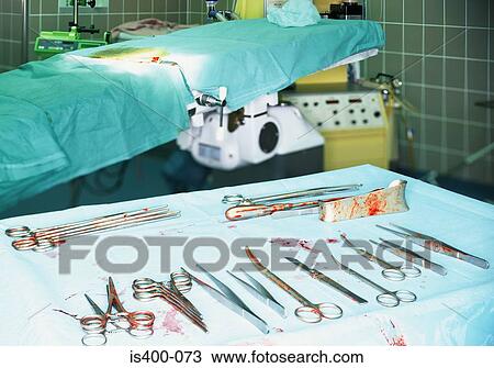 Bloody surgical equipment View Large Photo Image Stock Image - Bloody surgical equipment. Fotosearch