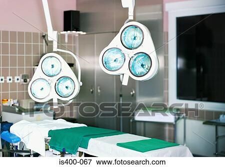 Stock Photo - Hospital bed in operating theatre. Fotosearch