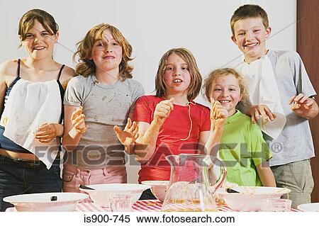 Children covered in food View Large Photo Image Stock Photography - Children covered in food. Fotosearch