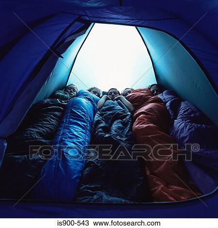 Children in sleeping bags inside tent View Large Photo Image Stock Image - Children in sleeping bags inside tent. Fotosearch