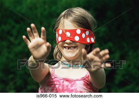 Girl wearing blindfold View Large Photo Image Stock Photography - Girl wearing blindfold. Fotosearch