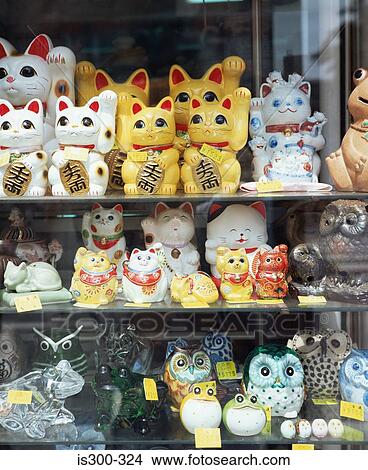 Picture - Lucky ornaments in Yokohama shop. Fotosearch